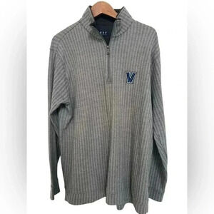 Vesi Villanova Wildcats 1/4 Zip Brown Pullover Size Large